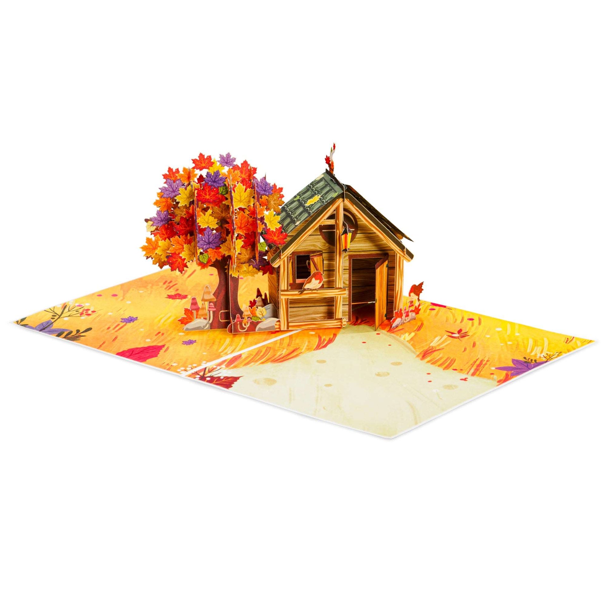 Cozy Autumn Home Frndly Pop Up Card