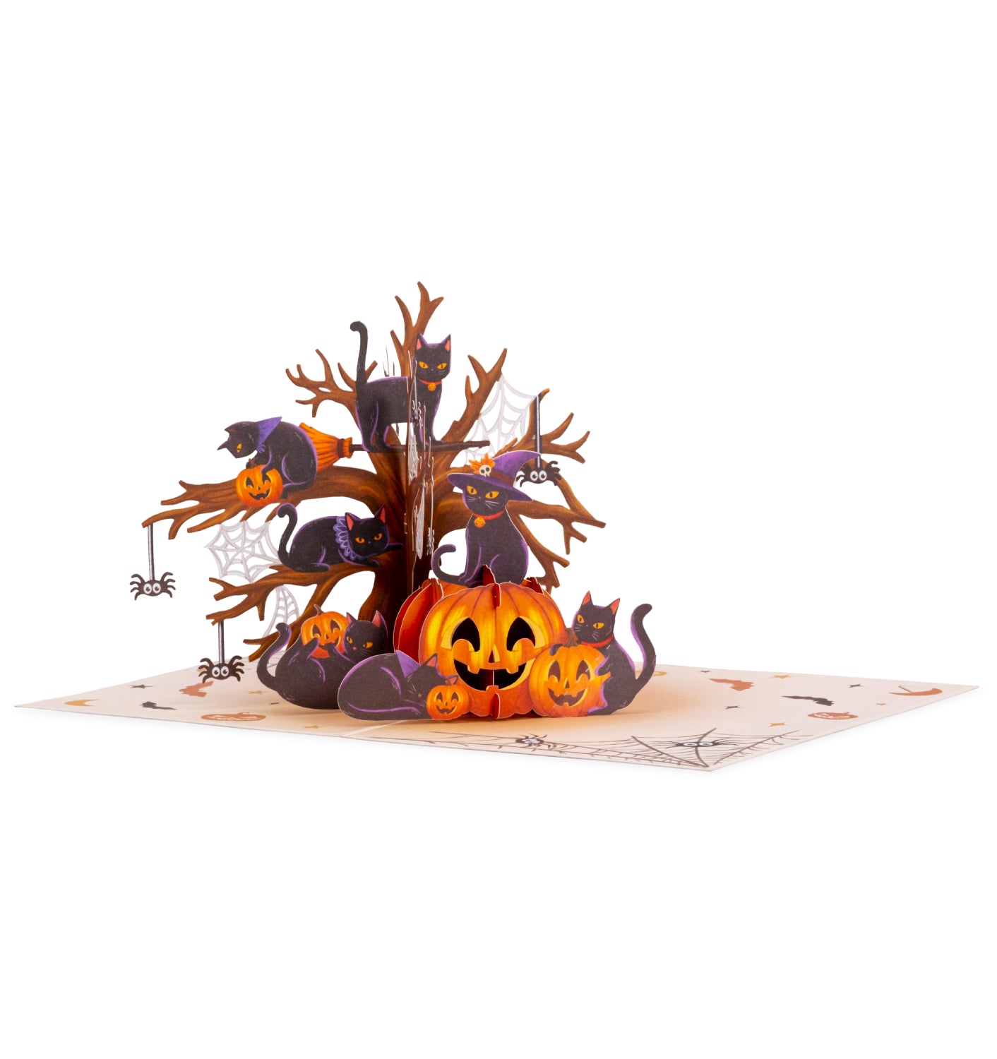 Spooky Cat Tree Halloween Card