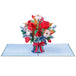 HugePop Christmas Joyous Flower Bouquet Pop Up Card