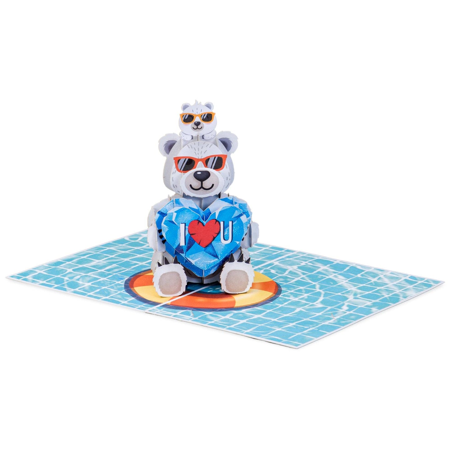 Heartfelt Best Dad Bear Pop Up Card for Dad