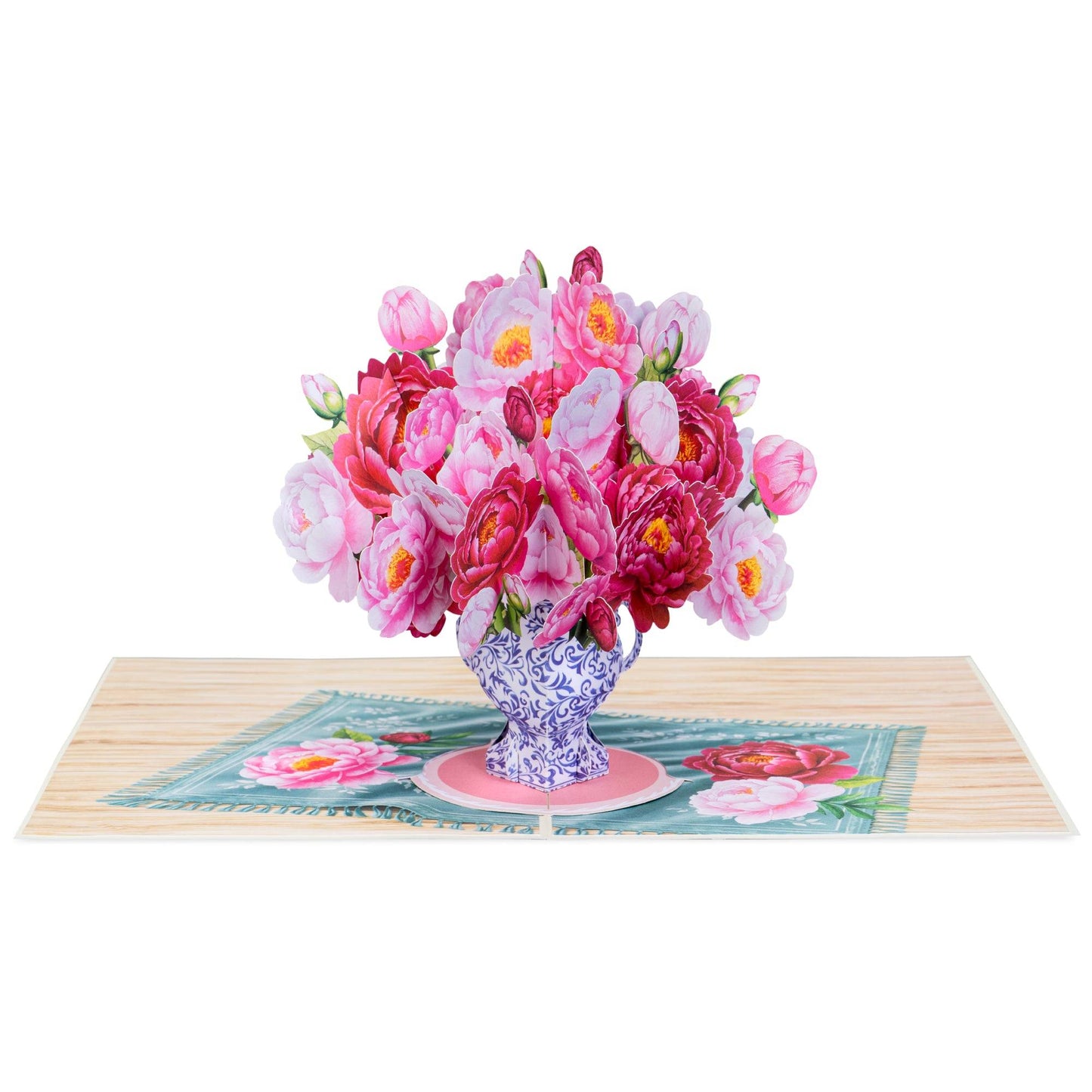 Peonies Bouquet Pop-Up Card with Keepsake Gift