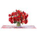 Classic Red Roses Bouquet Pop Up Card with Keepsake