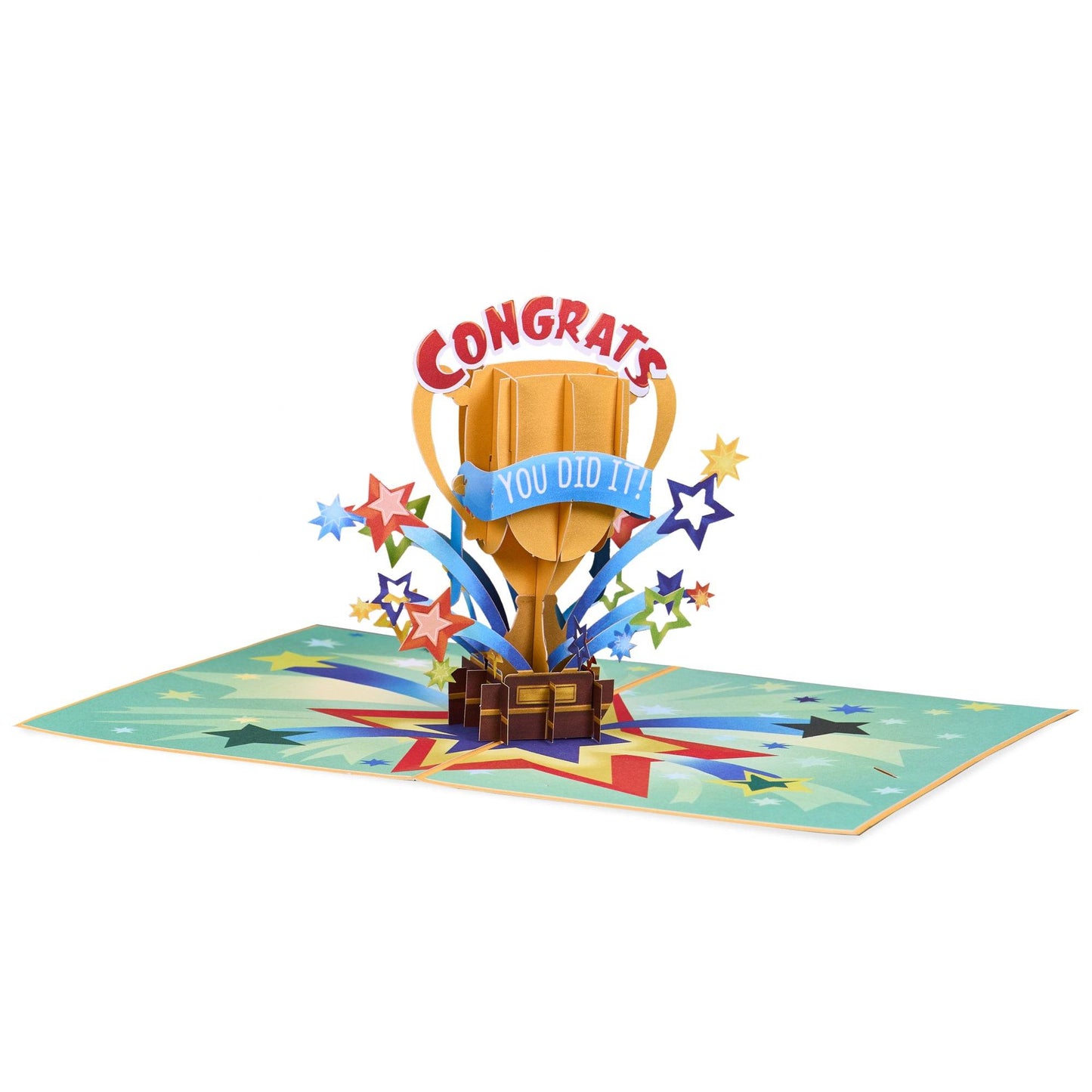Trophy Popup Congratulations Card for Achievements