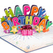 Happy Birthday Pop Up Card (Blue)