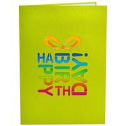 Happy Birthday Pop Up Card (Neon Green)