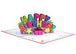 Happy Birthday Pop Up Card (Hot Pink)