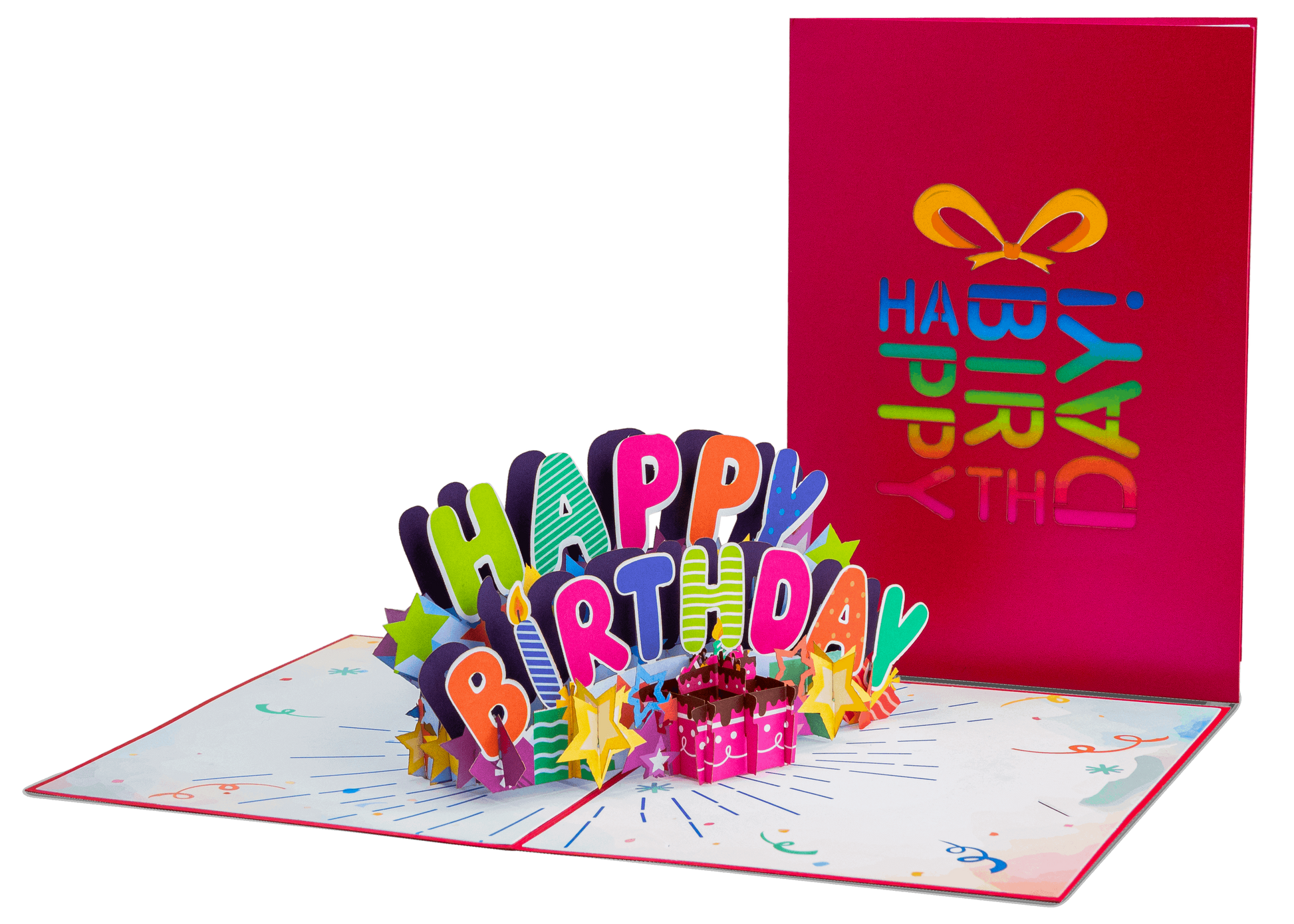 Happy Birthday Pop Up Card (Hot Pink)