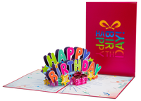 Thumbnail for Happy Birthday Pop Up Card (Hot Pink)