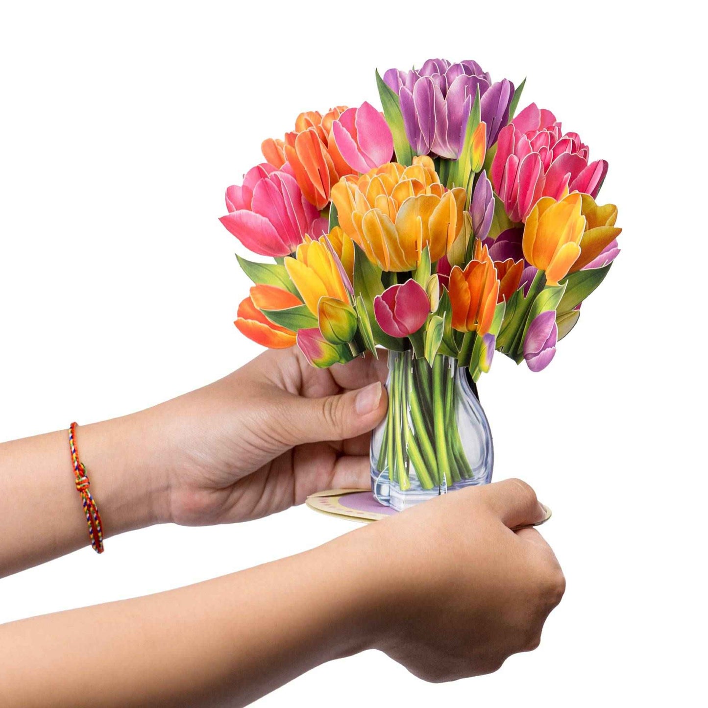 Tulips Pop-Up Card with Keepsake for Any Occasion