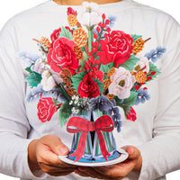 Thumbnail for HugePop Christmas Joyous Flower Bouquet Pop Up Card