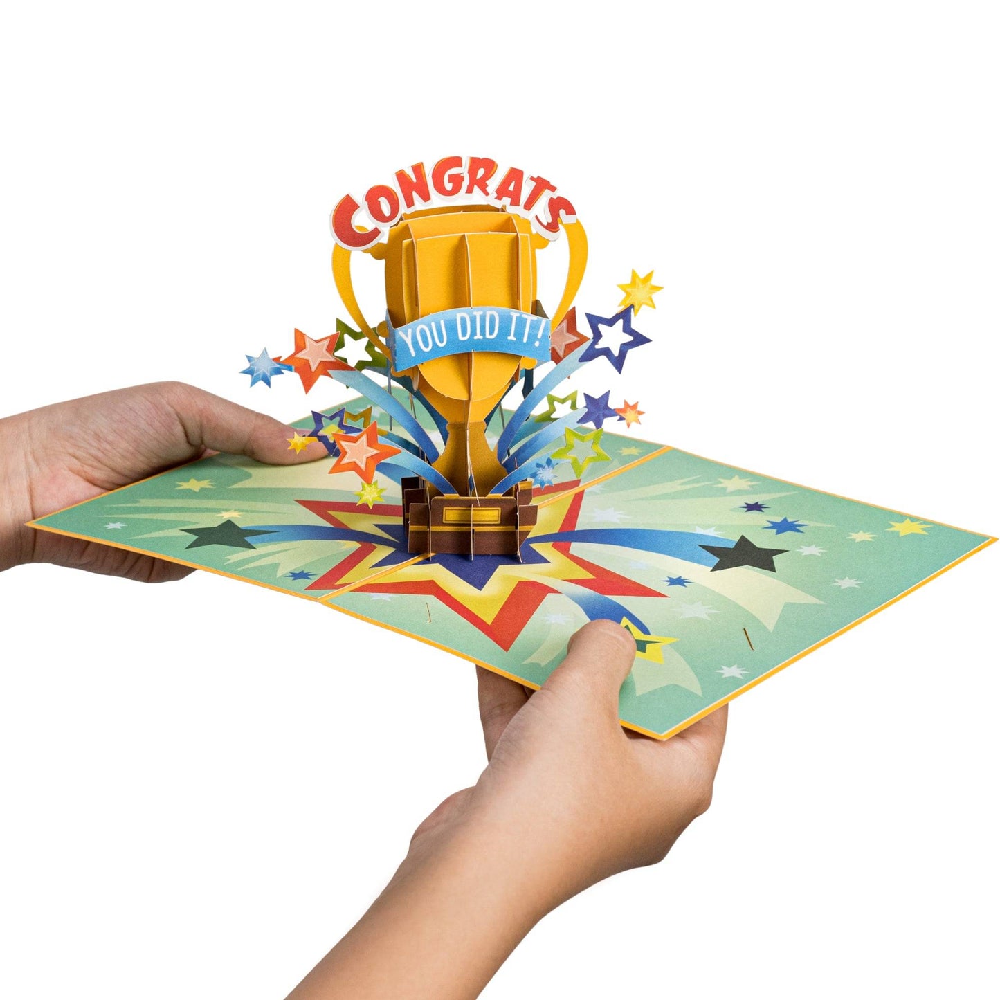 Trophy Popup Congratulations Card for Achievements