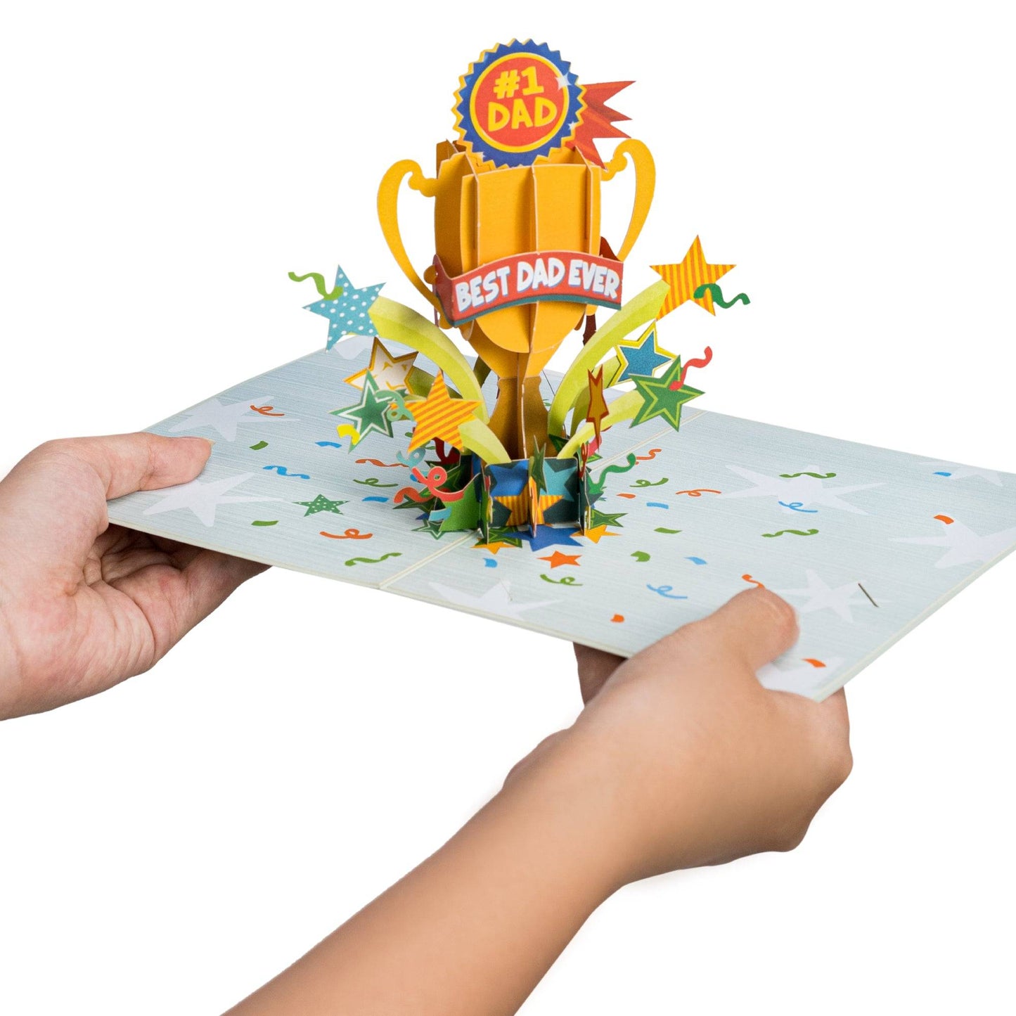 #1 Dad Trophy Pop Up Card for Special Moments