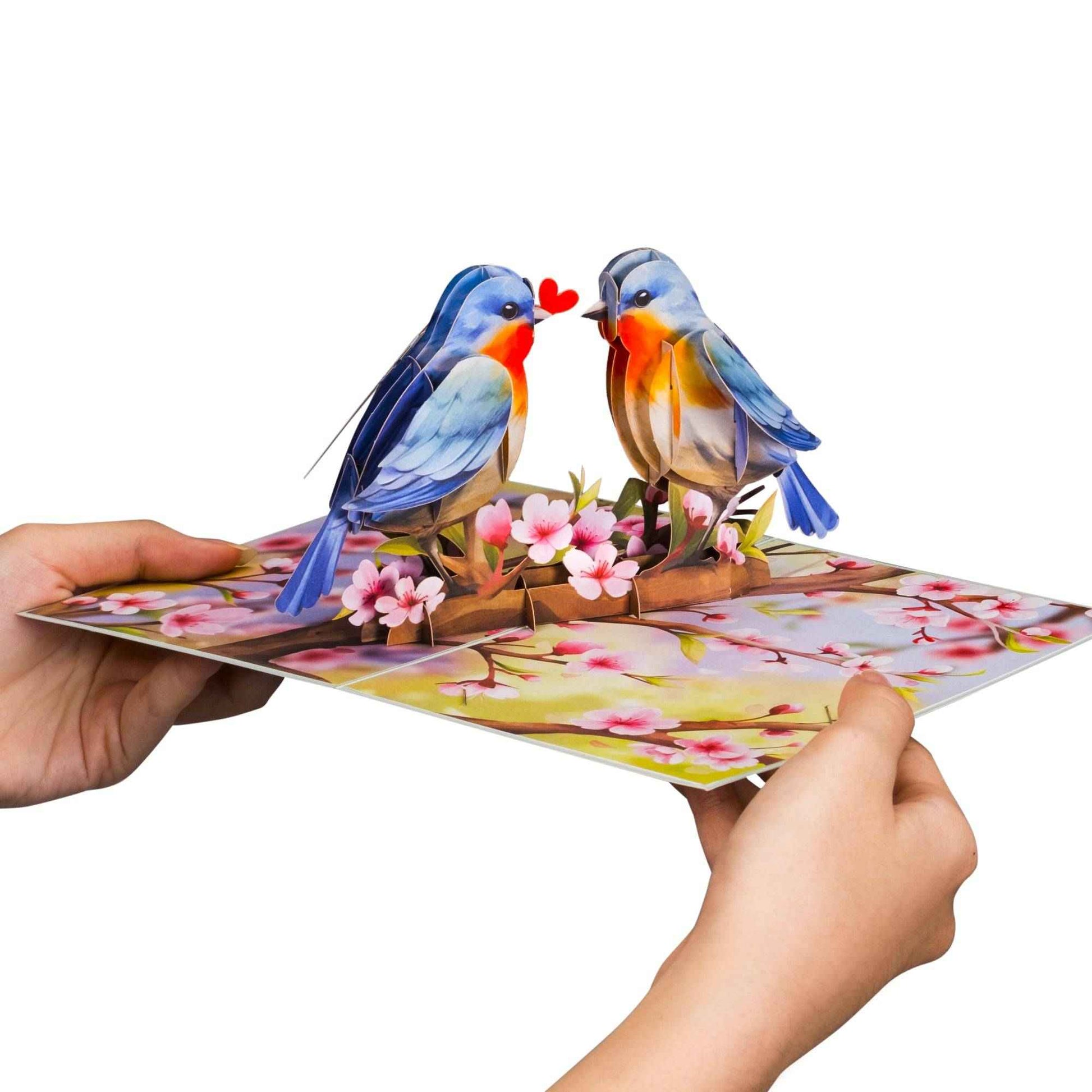 Lovebirds Pop Up Card - Perfect for Celebrating Love