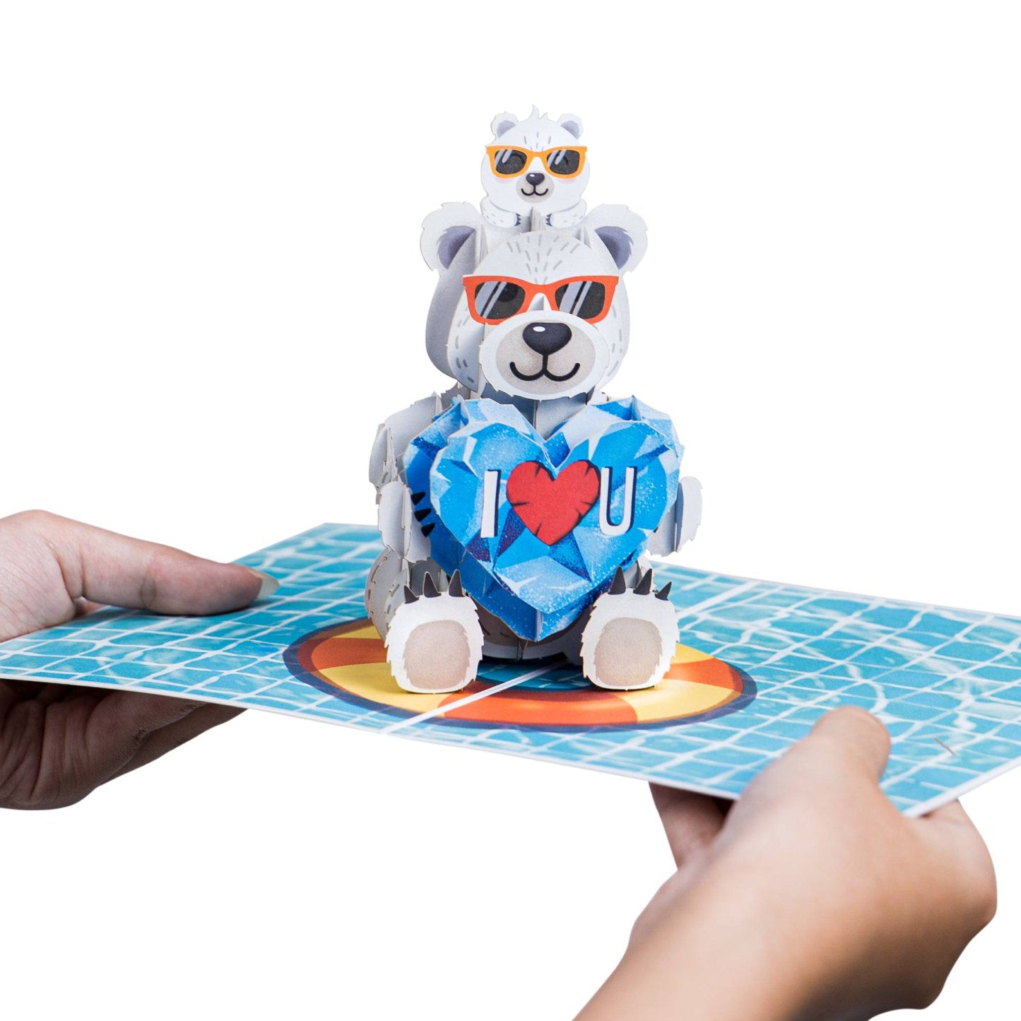 Heartfelt Best Dad Bear Pop Up Card for Dad