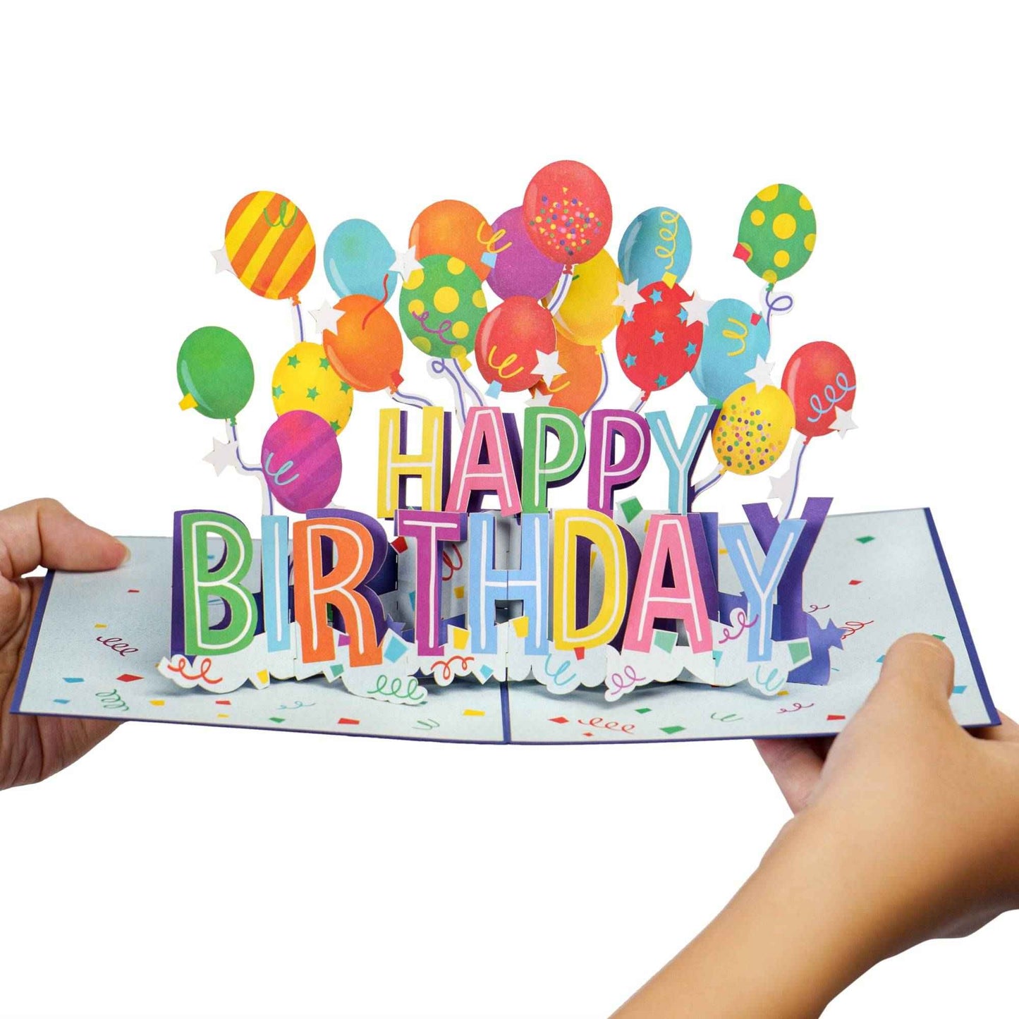 Happy Birthday Balloons Pop Up Card