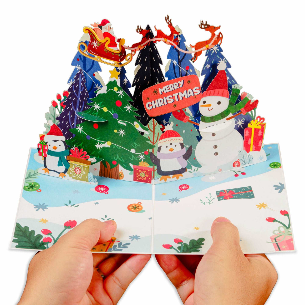 Christmas Night Frndly Pop Up Card, 8" x 6" Cover