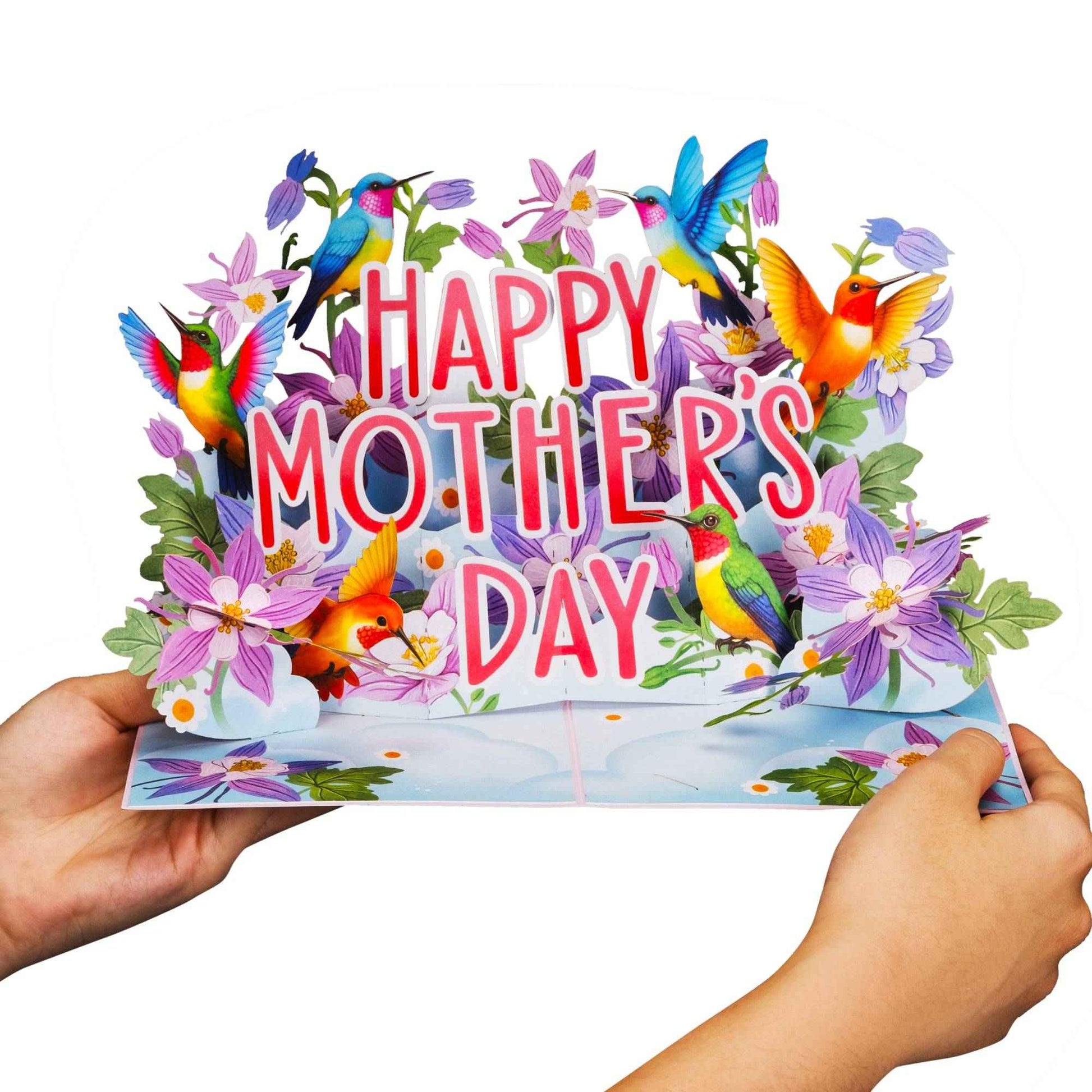 Mother's Day Hummingbirds Pop Up Card