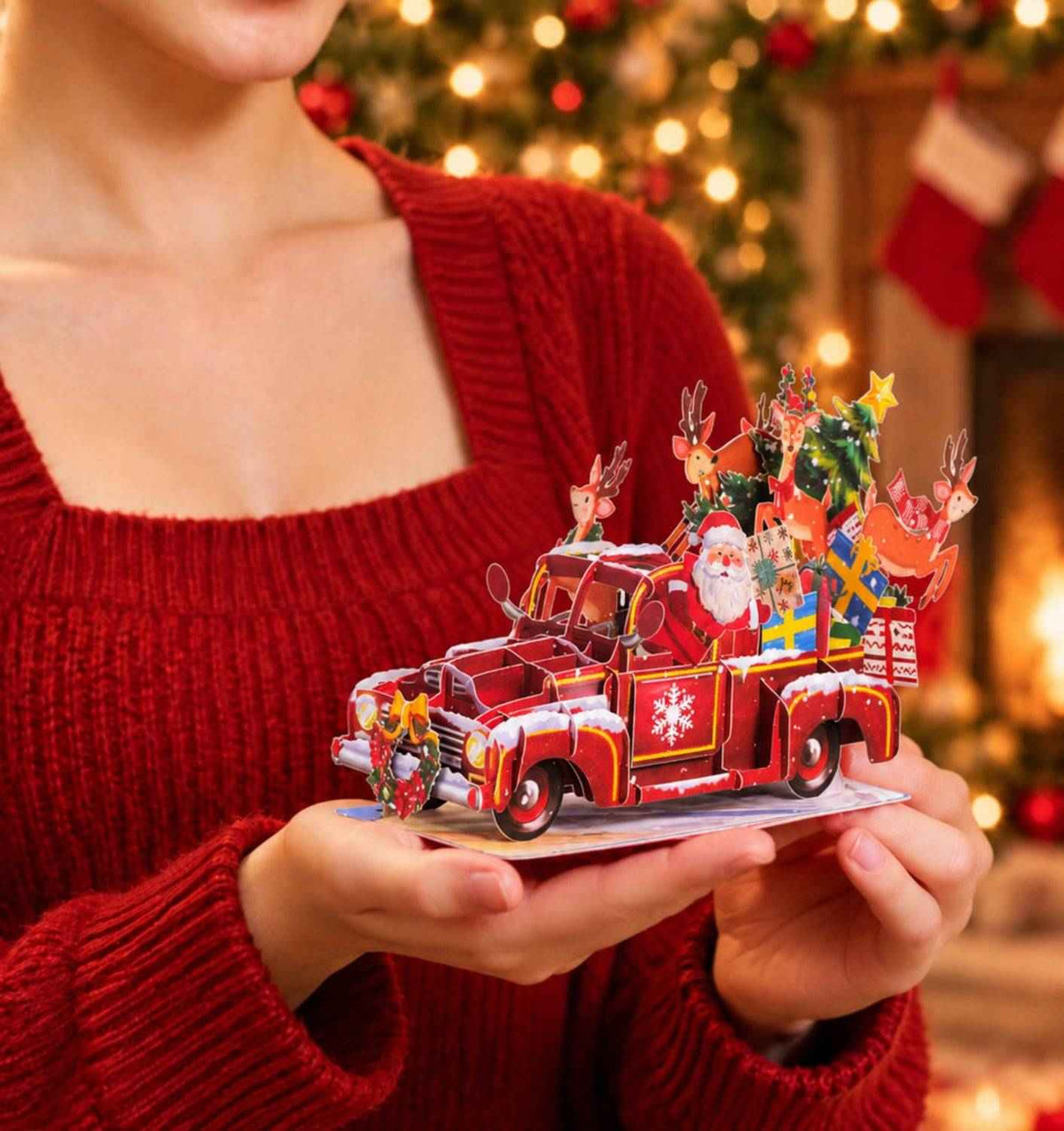 Santa’s Christmas Truck Pop-Up Keepsake Card