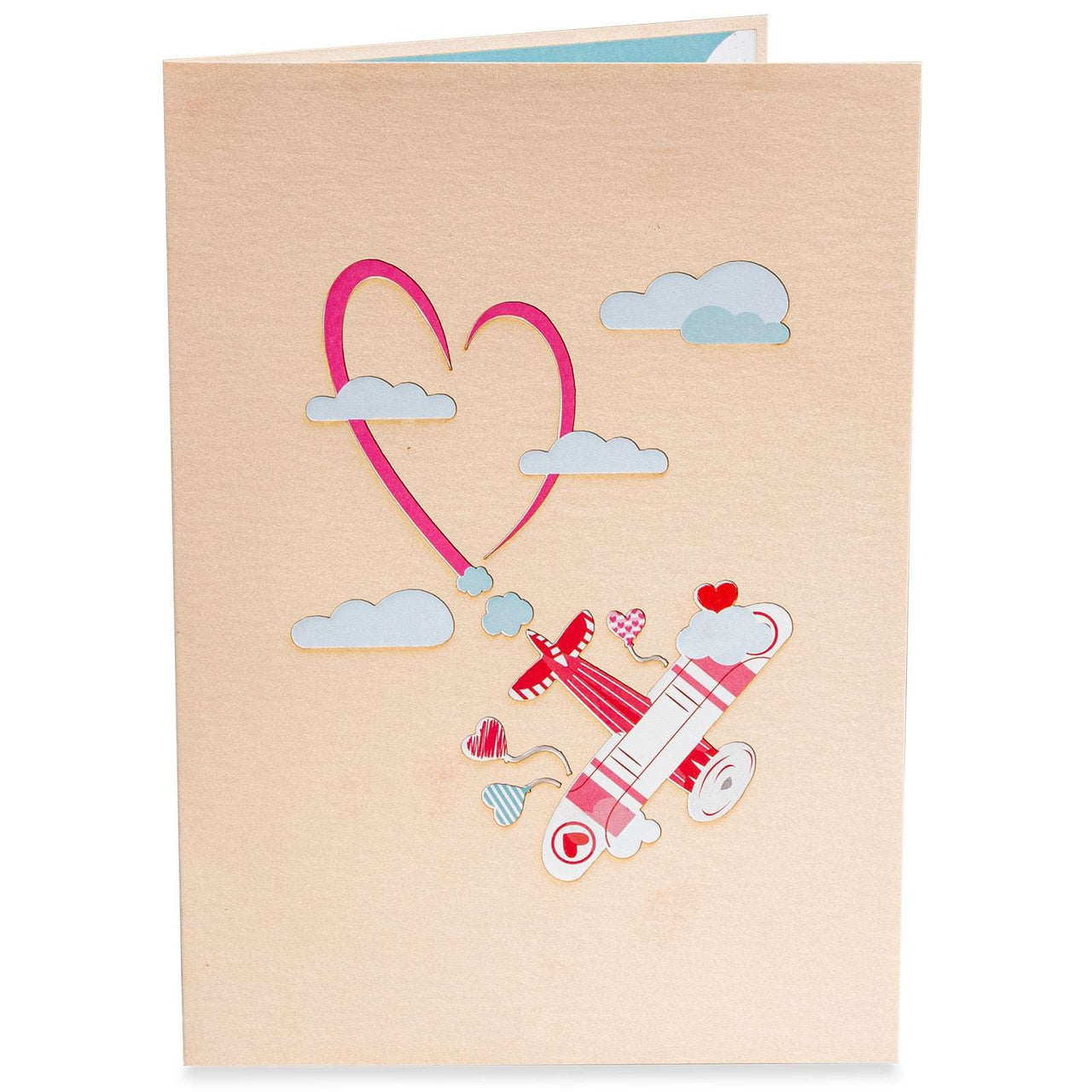 I Love You Biplane Pop Up Card