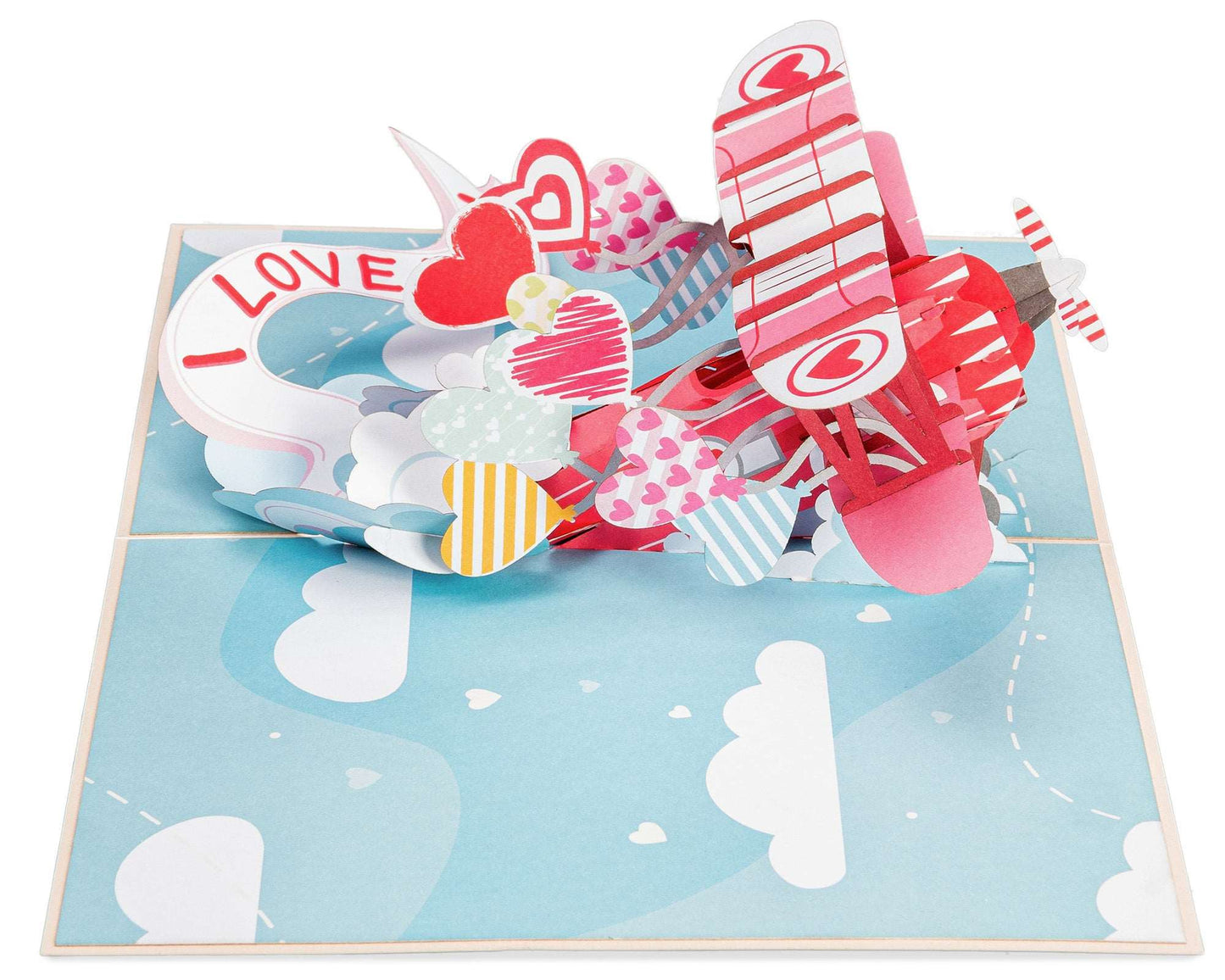 I Love You Biplane Pop Up Card