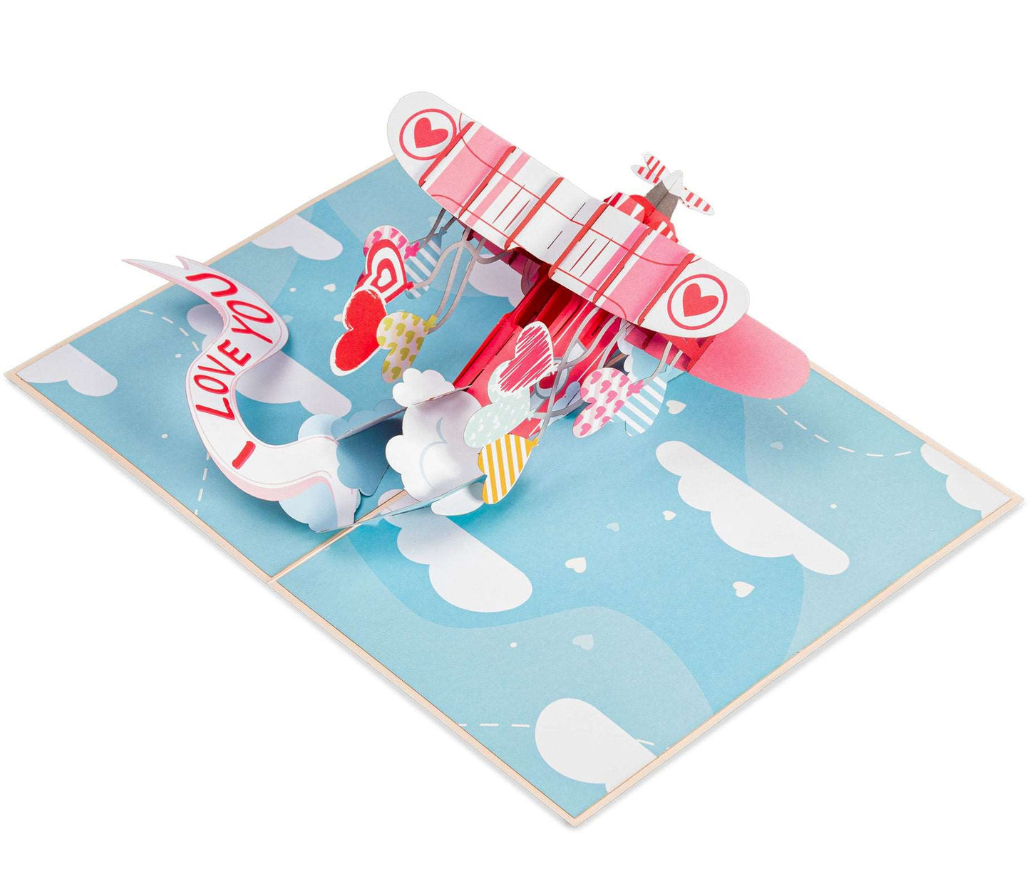 I Love You Biplane Pop Up Card