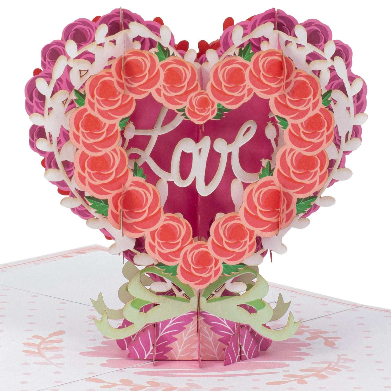 Floral Love Heart Pop Up Card