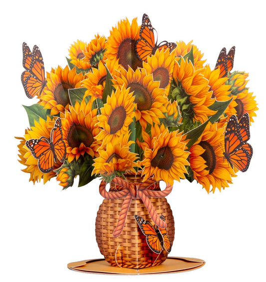 Sunflowers and Butterflies Bouquet Pop Up Card Keepsake