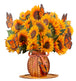 Sunflowers and Butterflies Bouquet Pop Up Card Keepsake