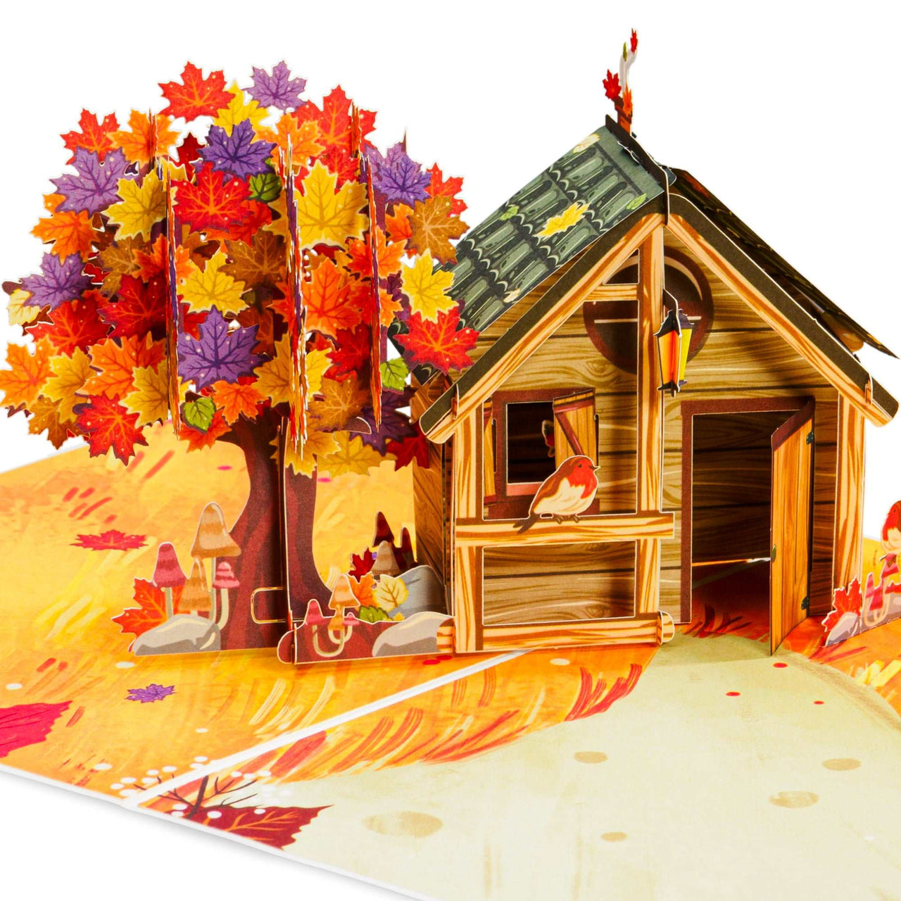 Cozy Autumn Home Frndly Pop Up Card