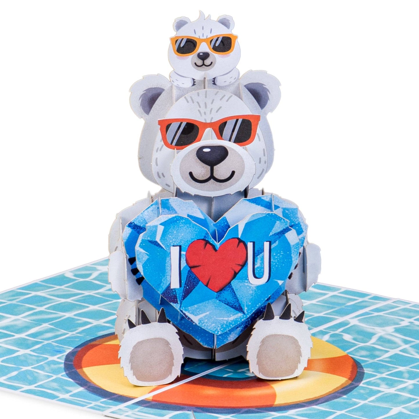 Heartfelt Best Dad Bear Pop Up Card for Dad