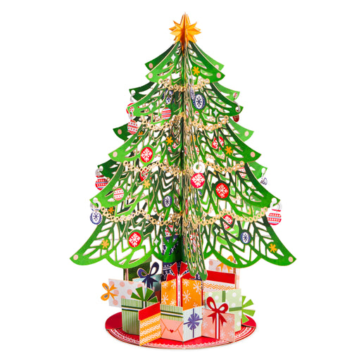 Oversized Christmas Tree Pop Up Card, 10