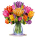 Tulips Pop-Up Card with Keepsake for Any Occasion