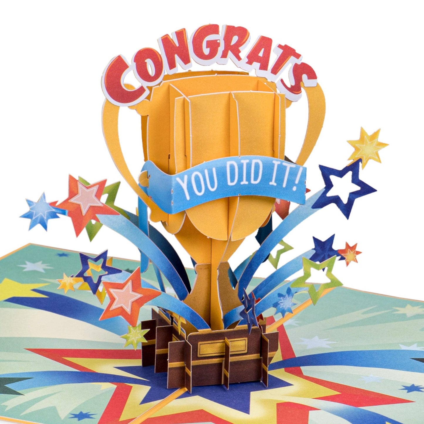 Trophy Popup Congratulations Card for Achievements