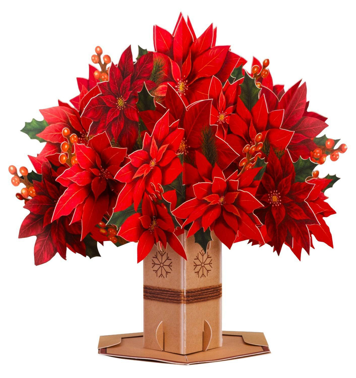 Poinsettia keepsake pop-up card