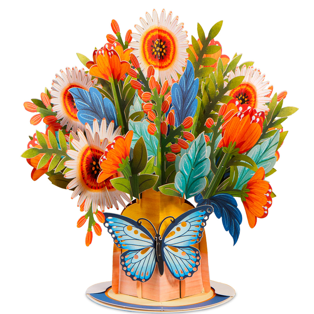 HugePop Pop Up Artisan Bouquet, With Detachable Flowers, 10