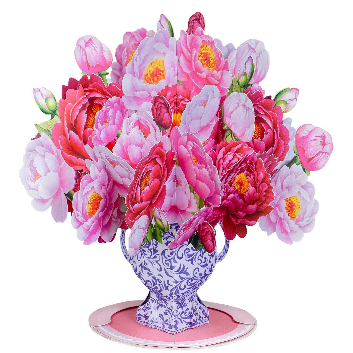 Peonies Bouquet Pop-Up Card with Keepsake Gift