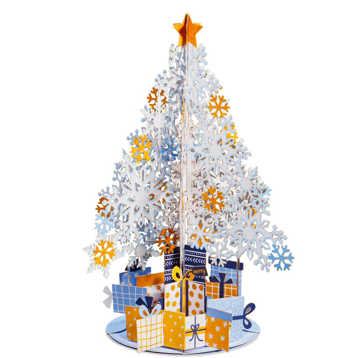 Oversized Magical Christmas Tree Keepsake Pop Up Card pop-up Christmas card open