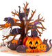 Spooky Cat Tree Halloween Card