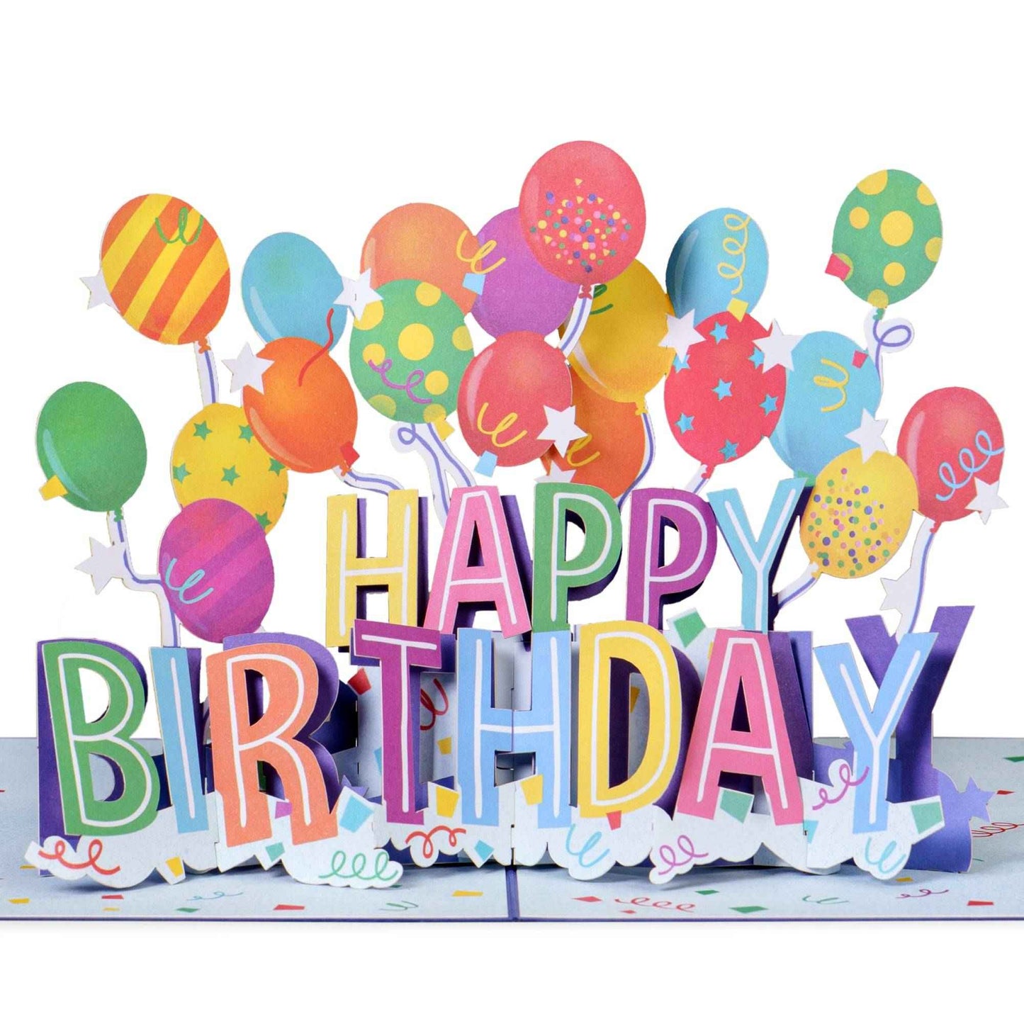Happy Birthday Balloons Pop Up Card