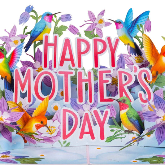 Mother's Day Hummingbirds Pop Up Card