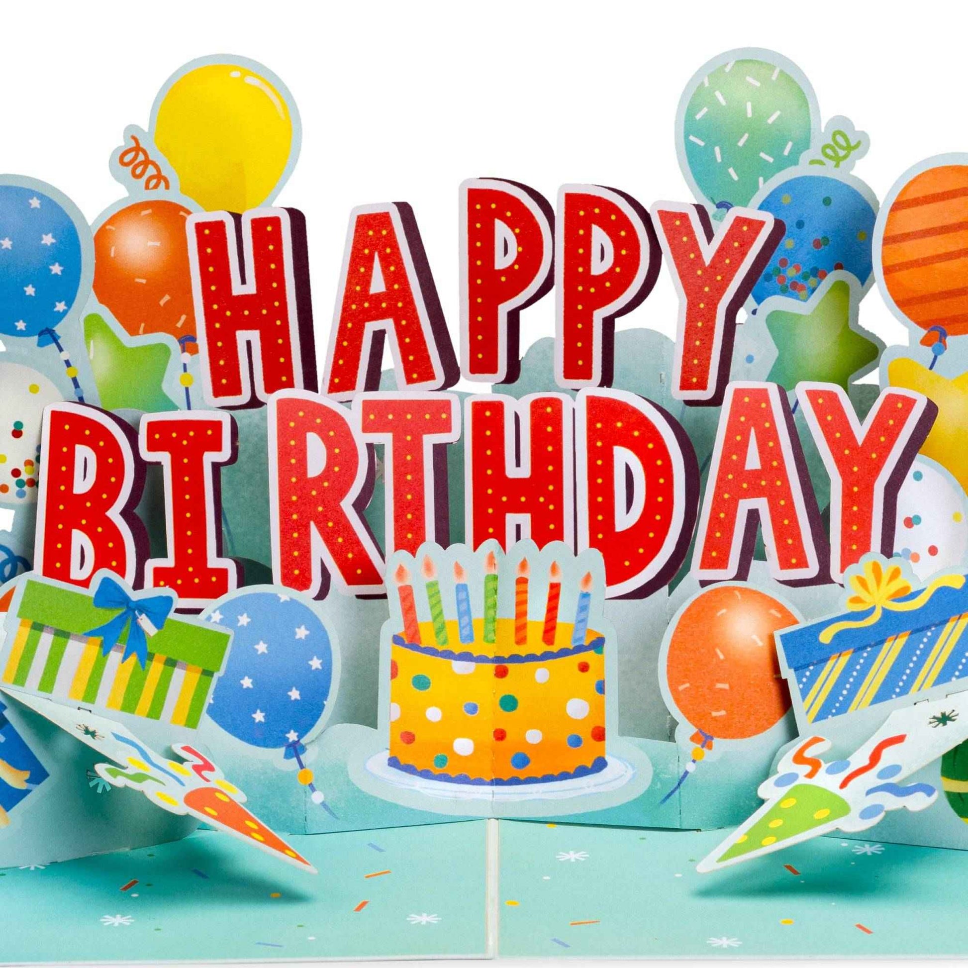 Joyful Happy Birthday Pop Up Card