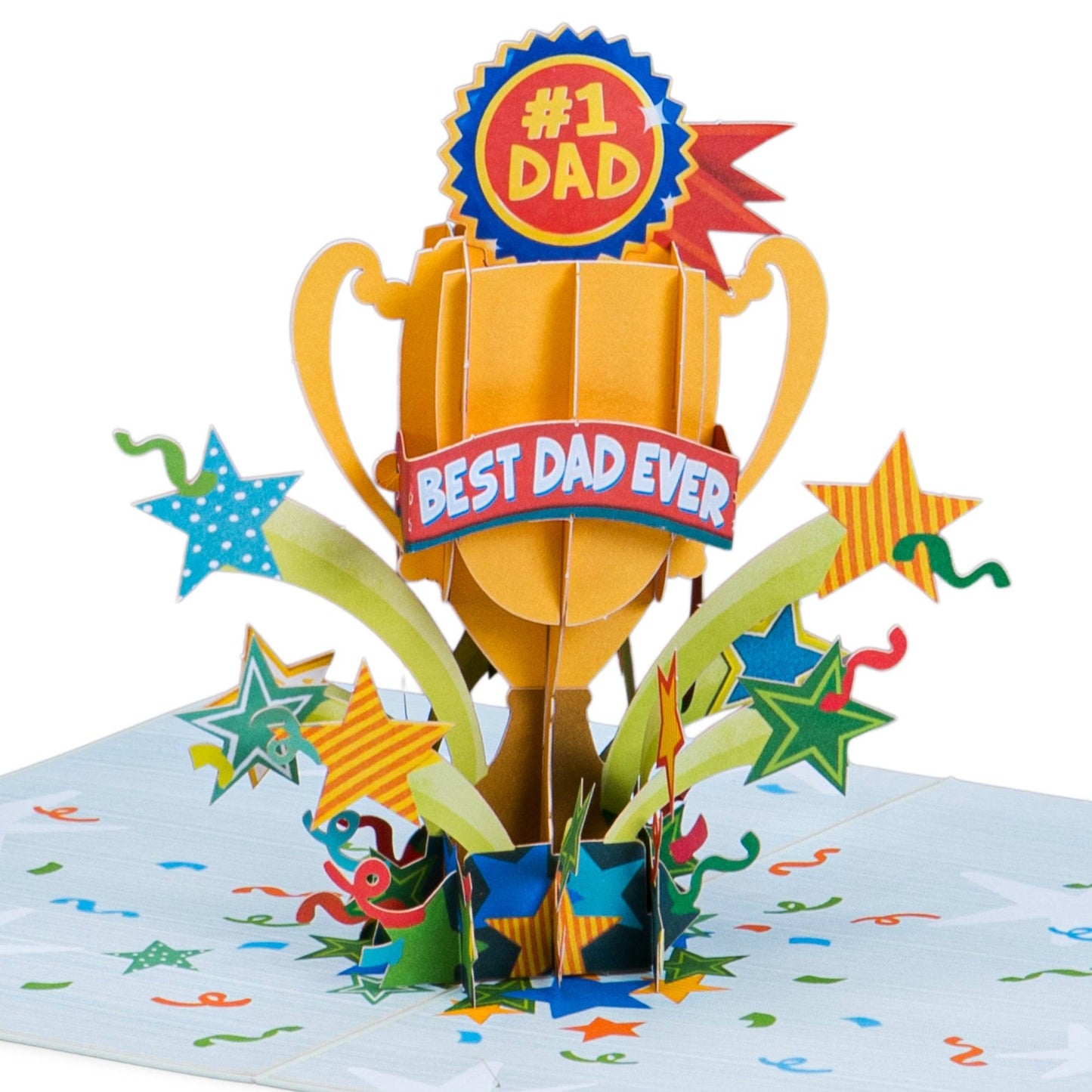 #1 Dad Trophy Pop Up Card for Special Moments
