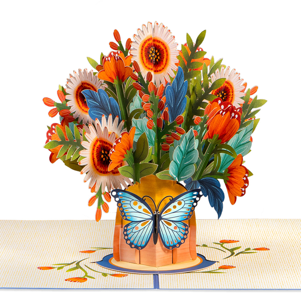 HugePop Pop Up Artisan Bouquet, With Detachable Flowers, 10"x14"