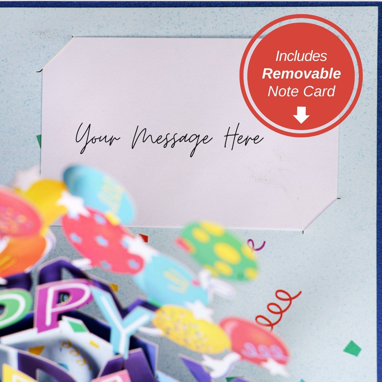 Happy Birthday Balloons Pop Up Card