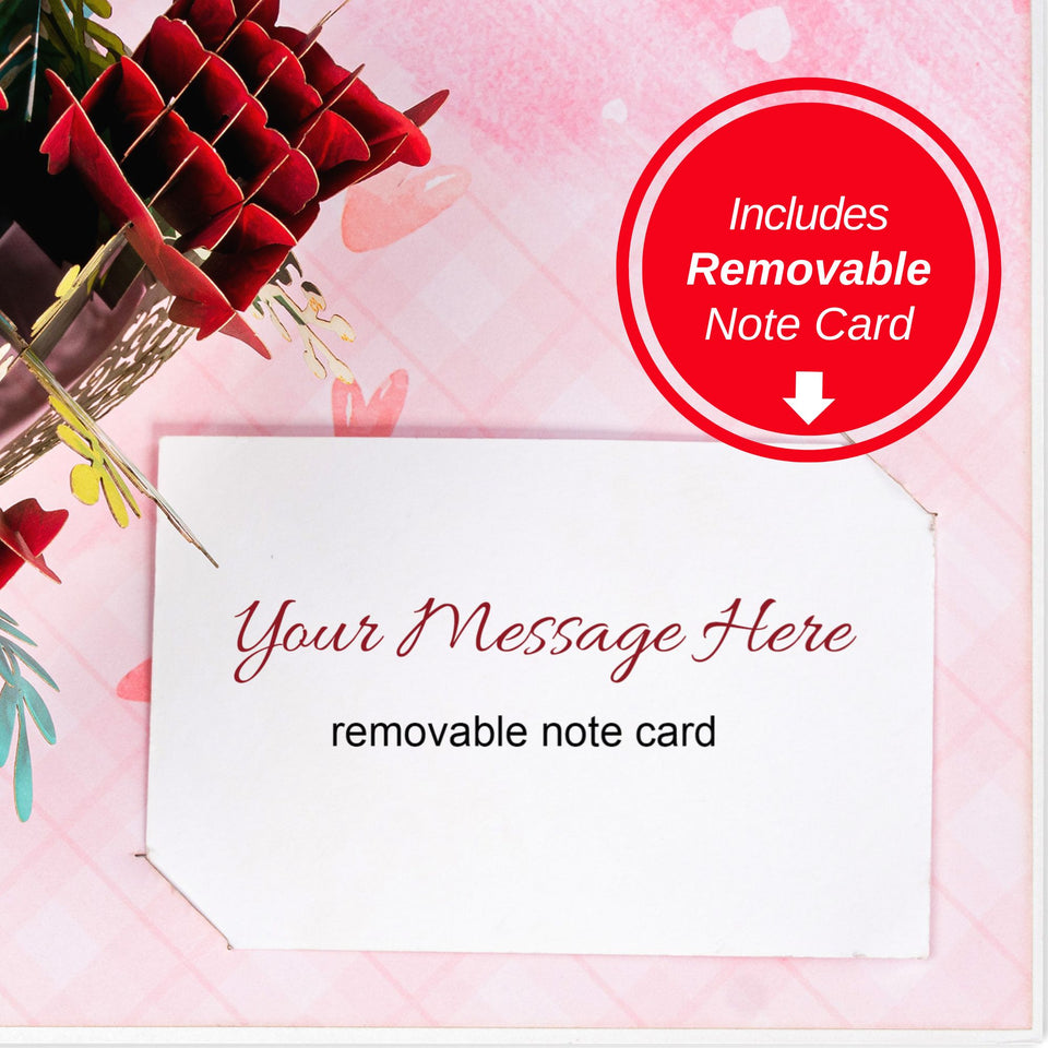 Lovely Roses Pop Up Card - 5"x7"
