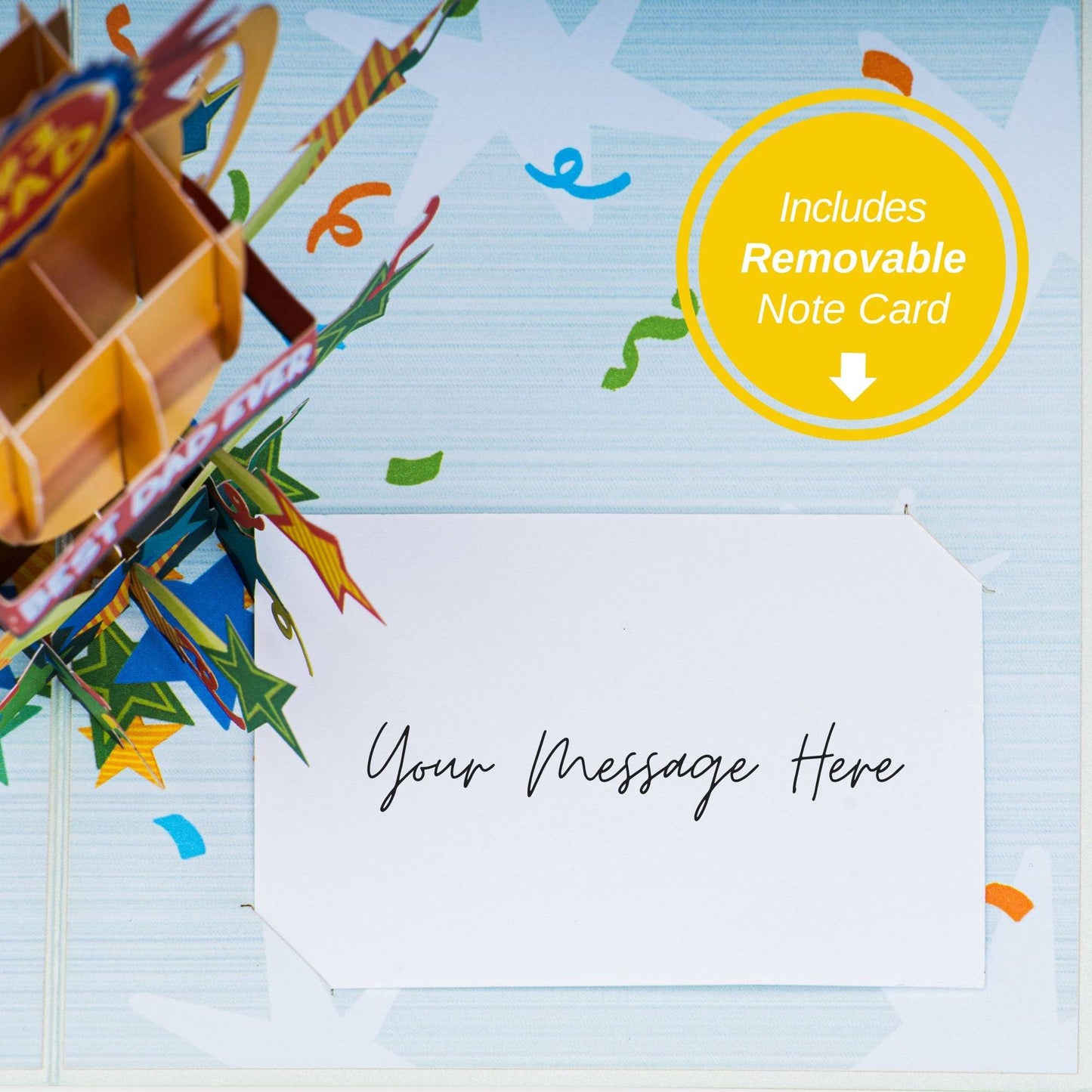 #1 Dad Trophy Pop Up Card for Special Moments