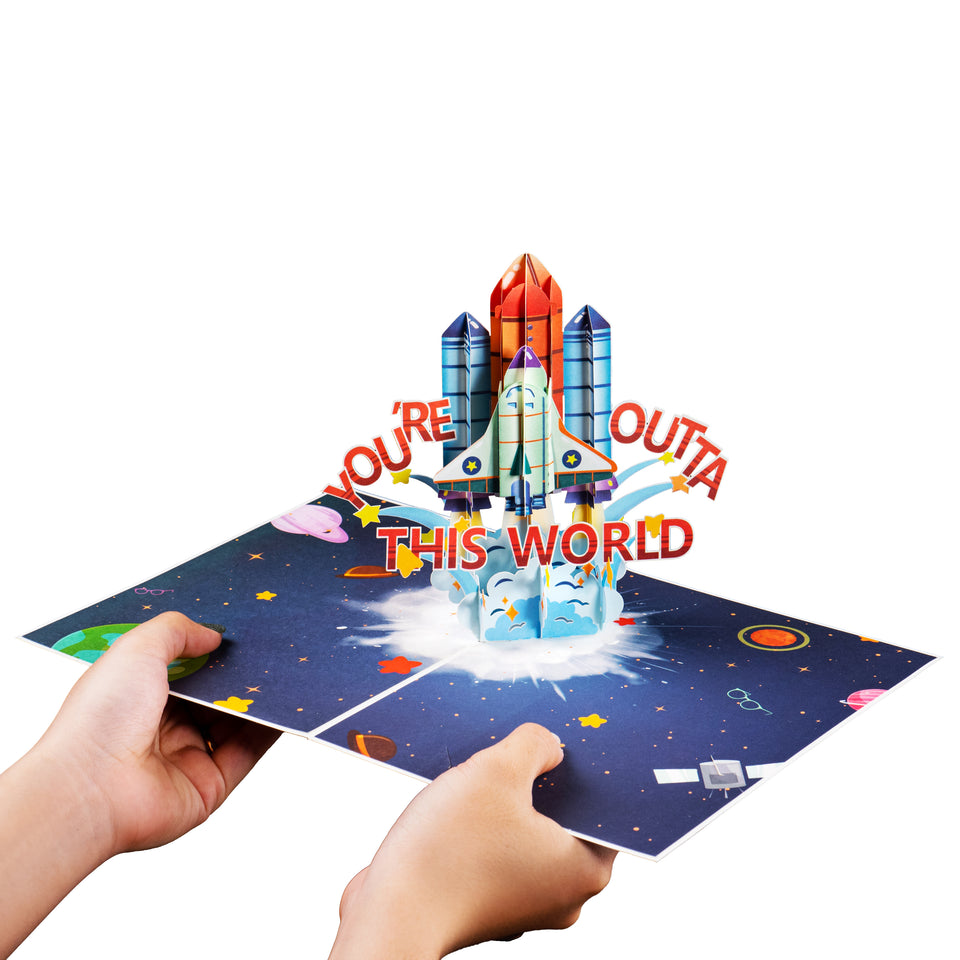 Your Outta This World Rocket 3D Pop Up Card