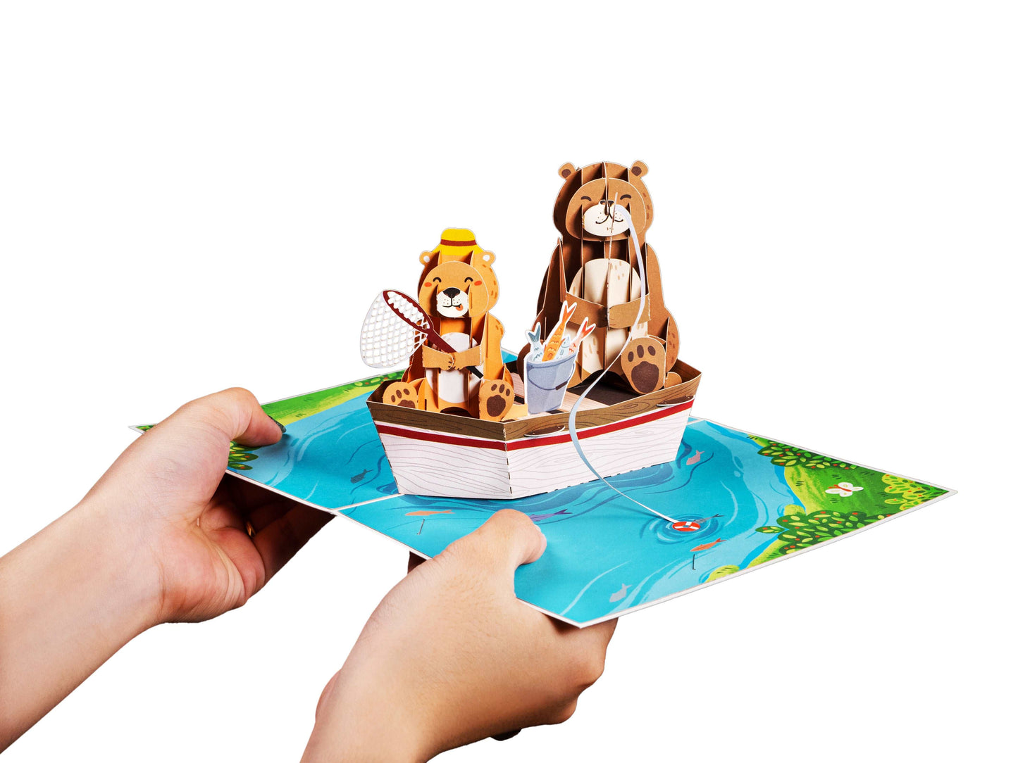 Fishing Bears Pop Up Card