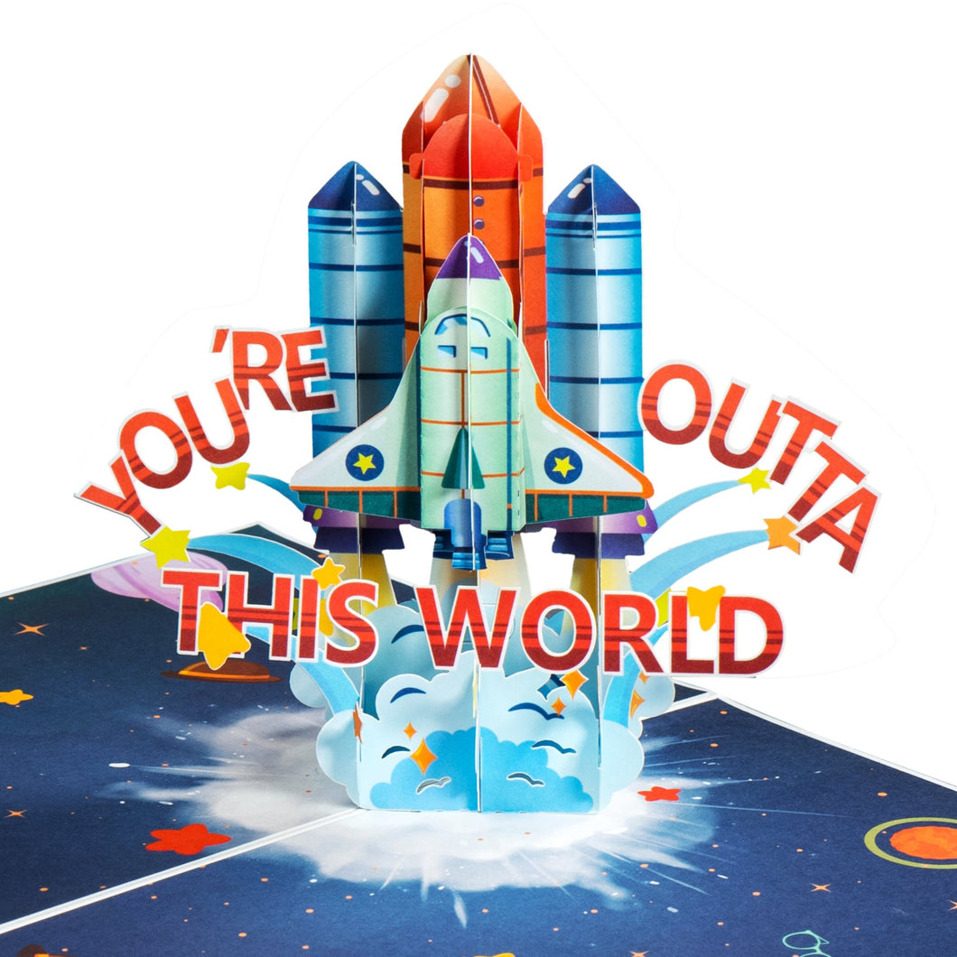 Your Outta This World Rocket 3D Pop Up Card