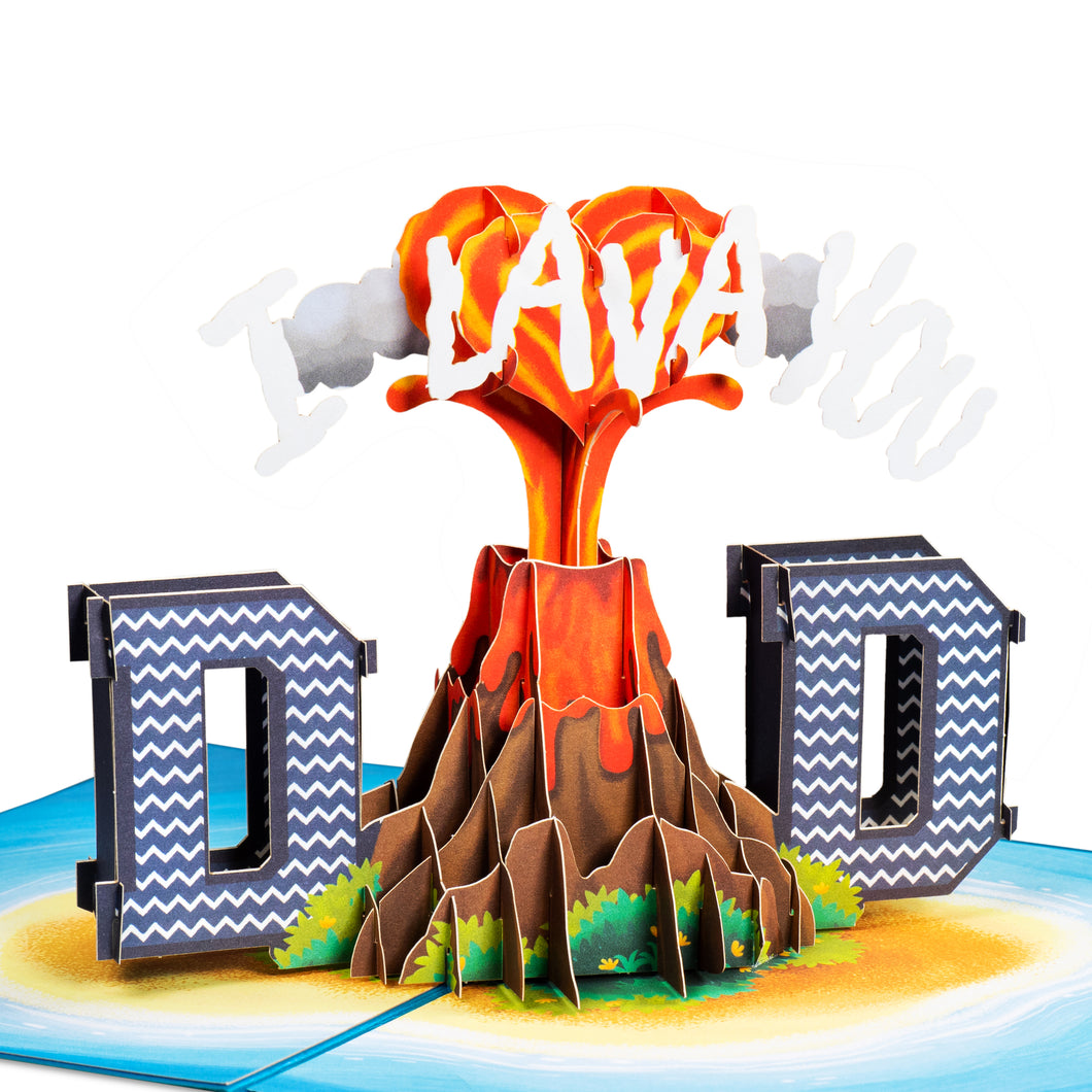 I Lava You Dad 3D Pop Up Card
